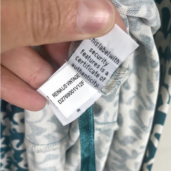 Diane Von Furstenberg Reina Long Sleeve Shift Dress 100% Silk Classic Size 8 - Picture 13 of 14